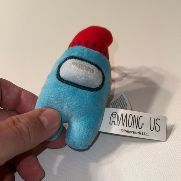 Toikido Among‎ Us 4" Stuffed Plush Hanger Bag Clip Keychain Blue (G) - Picture 5 of 5